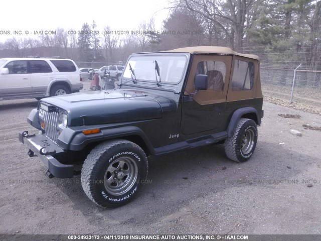 1J4FY29SXRP430362 - 1994 JEEP WRANGLER / YJ SE GREEN photo 2