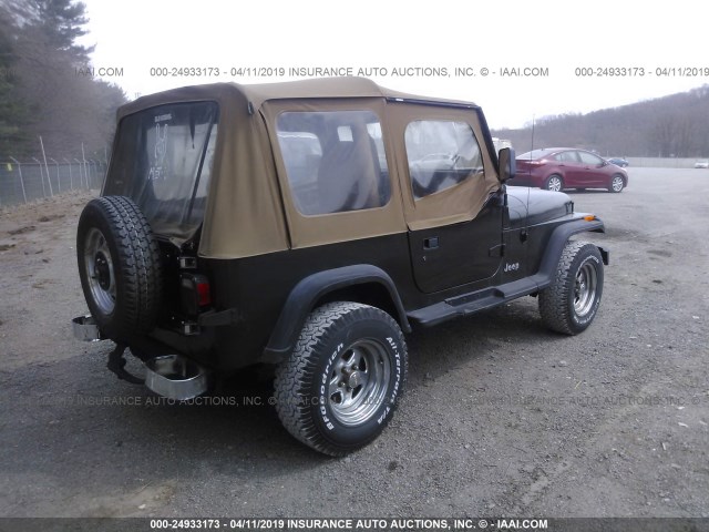 1J4FY29SXRP430362 - 1994 JEEP WRANGLER / YJ SE GREEN photo 4