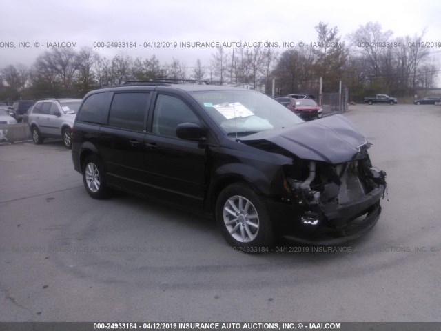 2C4RDGCG2ER320981 - 2014 DODGE GRAND CARAVAN SXT BLACK photo 1