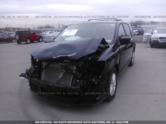 2C4RDGCG2ER320981 - 2014 DODGE GRAND CARAVAN SXT BLACK photo 6