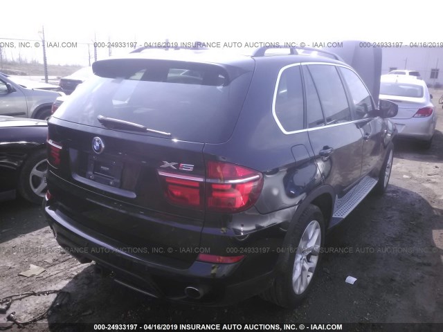 5UXZV4C51D0G55511 - 2013 BMW X5 XDRIVE35I BLACK photo 4