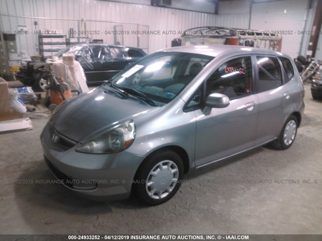 JHMGD38497S050730 - 2007 HONDA FIT GRAY photo 2