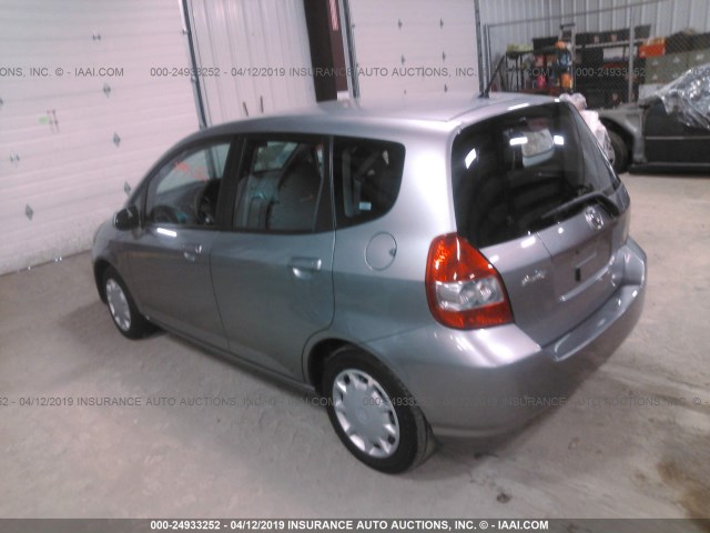 JHMGD38497S050730 - 2007 HONDA FIT GRAY photo 3