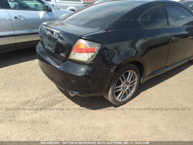 JTKDE167160103393 - 2006 TOYOTA SCION TC BLACK photo 6