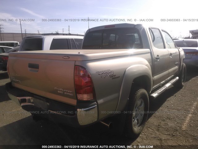 3TMJU62N38M066796 - 2008 TOYOTA TACOMA DOUBLE CAB PRERUNNER TAN photo 4