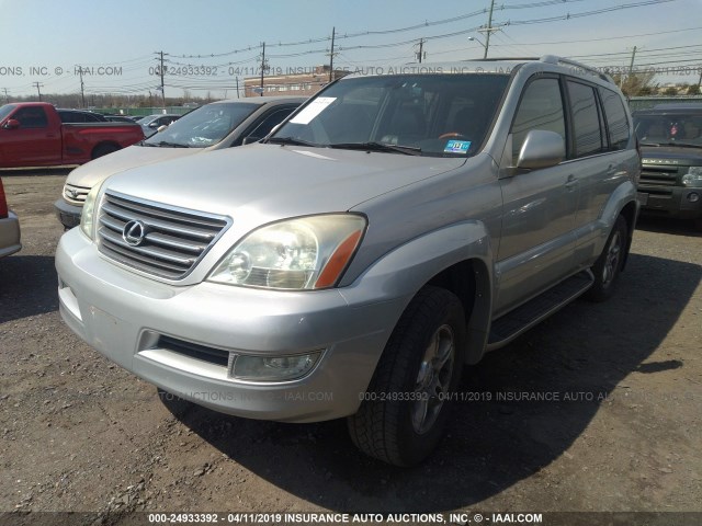 JTJBT20X540029344 - 2004 LEXUS GX 470 SILVER photo 2