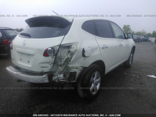 JN8AS5MTXAW507751 - 2010 NISSAN ROGUE S/SL/KROM WHITE photo 4