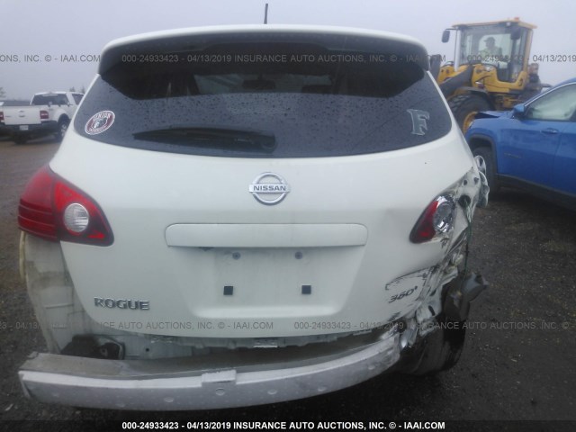 JN8AS5MTXAW507751 - 2010 NISSAN ROGUE S/SL/KROM WHITE photo 6