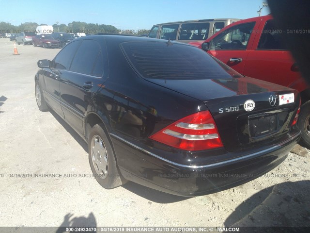 WDBNG75J5YA059416 - 2000 MERCEDES-BENZ S 500 BLACK photo 3