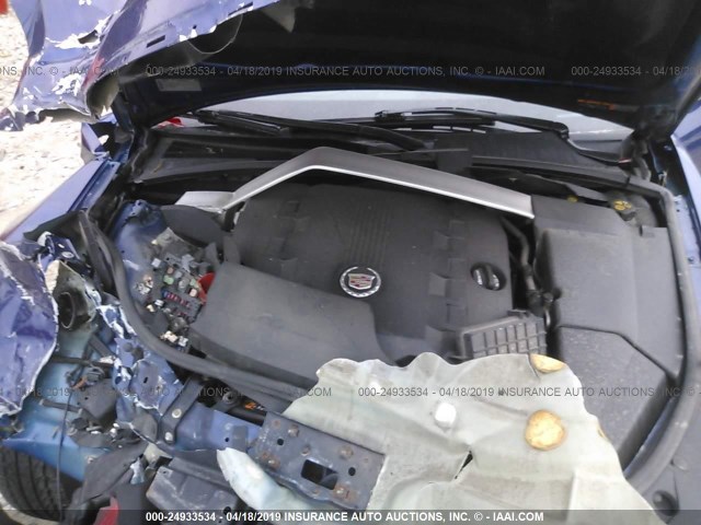 1G6DG5E55D0180034 - 2013 CADILLAC CTS BLUE photo 10