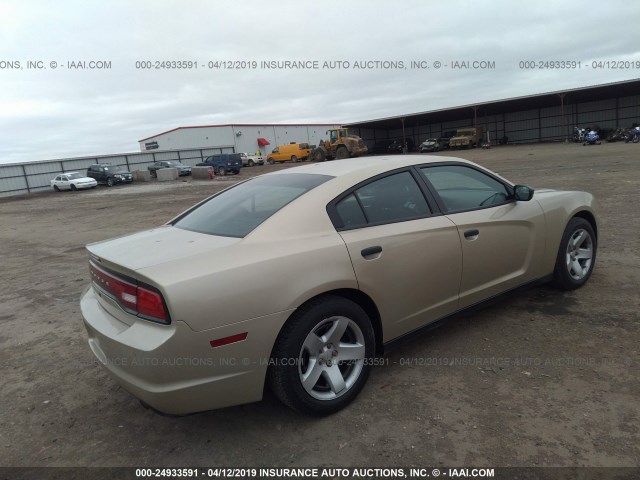 2C3CDXAT8EH316272 - 2014 DODGE CHARGER POLICE GOLD photo 4