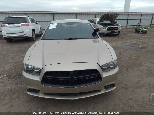 2C3CDXAT8EH316272 - 2014 DODGE CHARGER POLICE GOLD photo 6