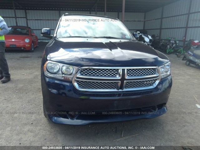 1C4SDJDT4CC322926 - 2012 DODGE DURANGO CREW BLUE photo 6