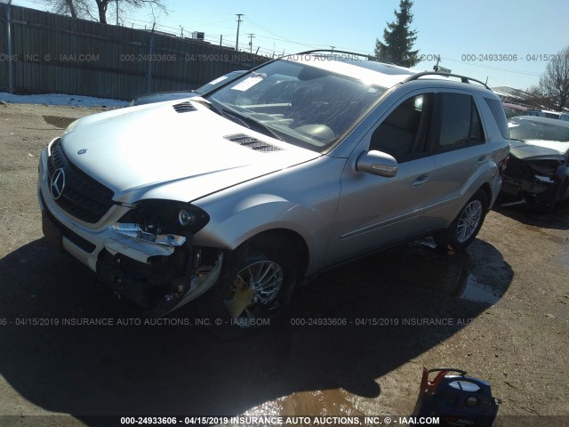 4JGBB86E16A053325 - 2006 MERCEDES-BENZ ML 350 SILVER photo 2