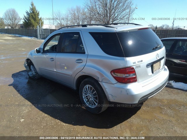 4JGBB86E16A053325 - 2006 MERCEDES-BENZ ML 350 SILVER photo 3