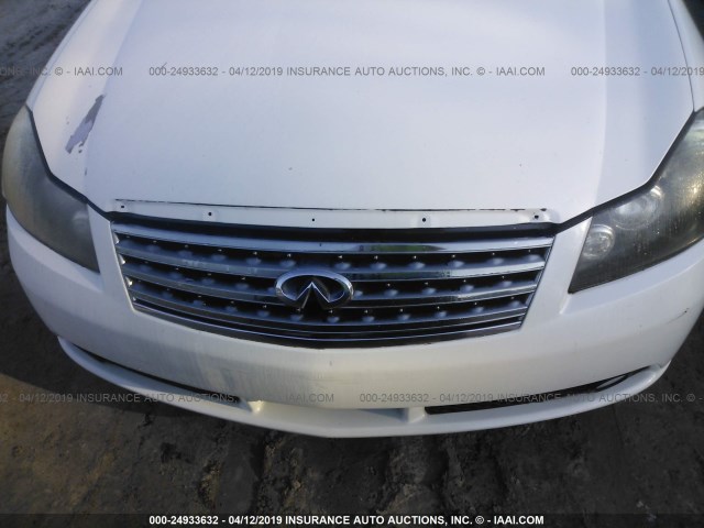 JNKBY01E66M202904 - 2006 INFINITI M45 SPORT WHITE photo 6