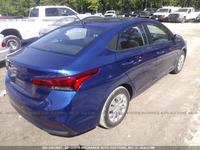 3KPC24A31JE016479 - 2018 HYUNDAI ACCENT SEL BLUE photo 4