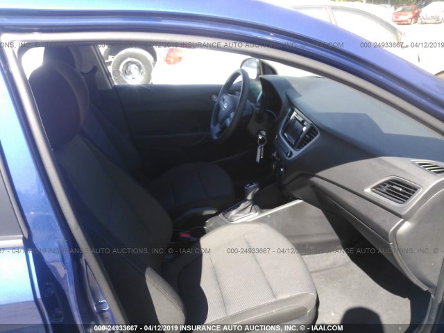 3KPC24A31JE016479 - 2018 HYUNDAI ACCENT SEL BLUE photo 5