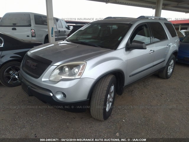 1GKLVKED4AJ153860 - 2010 GMC ACADIA SL SILVER photo 2