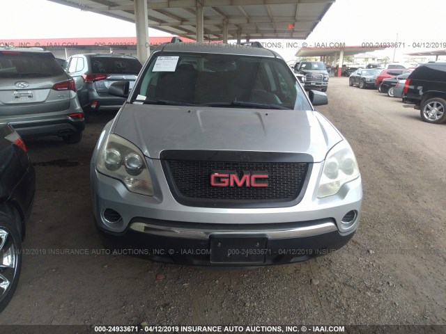 1GKLVKED4AJ153860 - 2010 GMC ACADIA SL SILVER photo 6