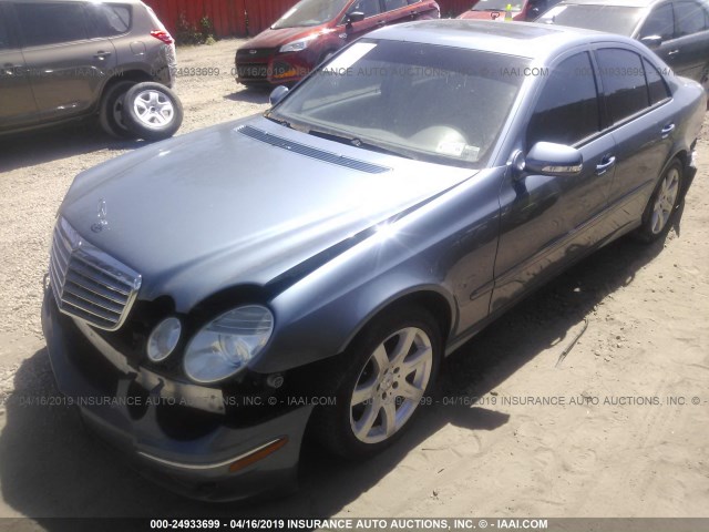 WDBUF87X77X214565 - 2007 MERCEDES-BENZ E 350 4MATIC BLUE photo 2