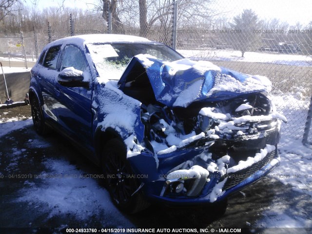 JA4AR3AU2KU019278 - 2019 MITSUBISHI OUTLANDER SPORT  BLUE photo 1