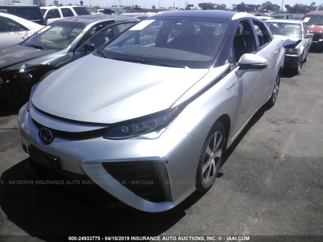 JTDBVRBD4HA002516 - 2017 TOYOTA MIRAI SILVER photo 2