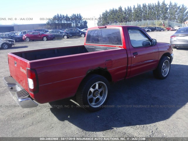 1N6DD21S9WC303901 - 1998 NISSAN FRONTIER XE RED photo 4