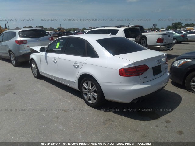 WAUJF78K59N060693 - 2009 AUDI A4 PREMIUM PLUS WHITE photo 3