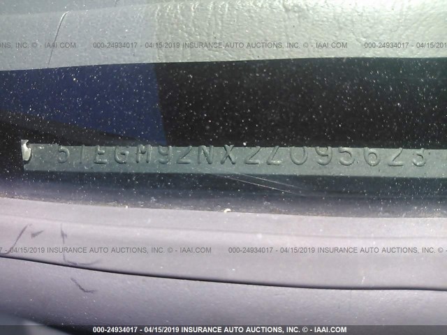 5TEGM92NX2Z095623 - 2002 TOYOTA TACOMA DOUBLE CAB PRERUNNER RED photo 9