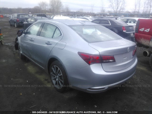 19UUB2F38HA007164 - 2017 ACURA TLX SILVER photo 3