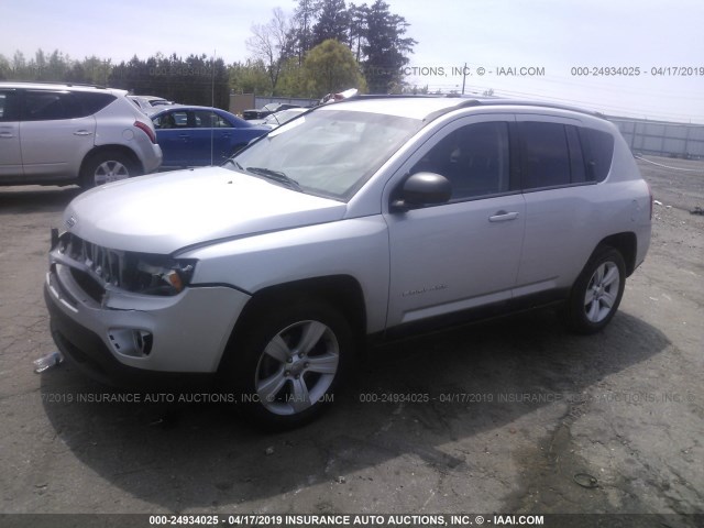 1J4NT1FB9BD162923 - 2011 JEEP COMPASS SPORT SILVER photo 2