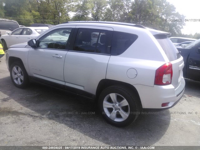 1J4NT1FB9BD162923 - 2011 JEEP COMPASS SPORT SILVER photo 3