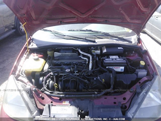 1FAHP38Z94W129026 - 2004 FORD FOCUS ZTS RED photo 10