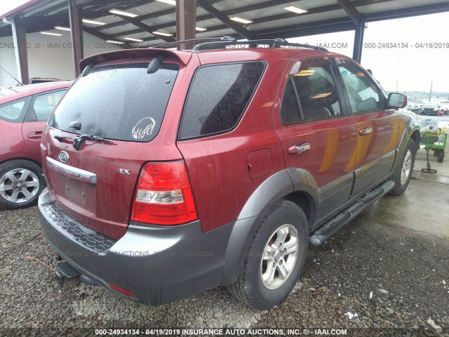 KNDJD736775666741 - 2007 KIA SORENTO EX/LX RED photo 4