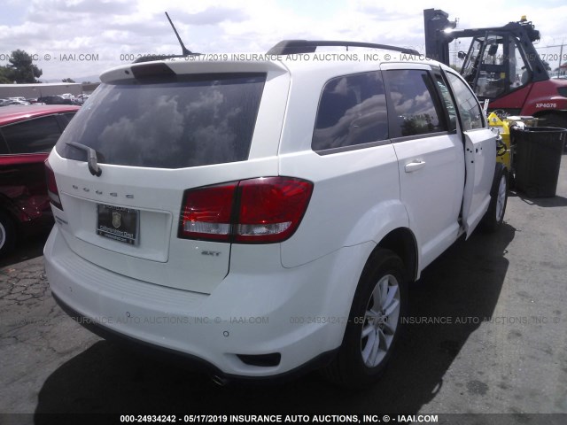 3C4PDDBG8FT700994 - 2015 DODGE JOURNEY SXT WHITE photo 4