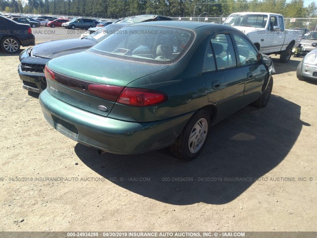 1FAFP10P9XW251007 - 1999 FORD ESCORT LX GREEN photo 4