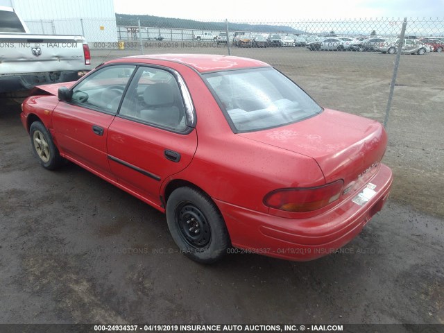 JF1GC4351TH512740 - 1996 SUBARU IMPREZA L RED photo 3