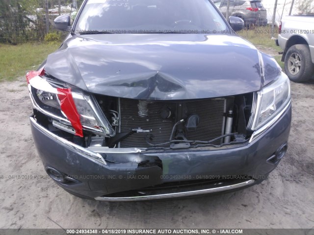5N1AR2MN0DC671678 - 2013 NISSAN PATHFINDER S/SV/SL/PLATINUM GRAY photo 6