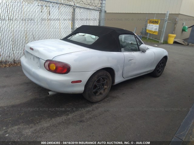 JM1NB3538X0108199 - 1999 MAZDA MX-5 MIATA WHITE photo 4