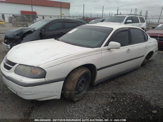 2G1WF52E459228328 - 2005 CHEVROLET IMPALA WHITE photo 2