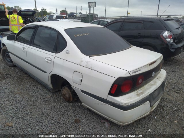 2G1WF52E459228328 - 2005 CHEVROLET IMPALA WHITE photo 3