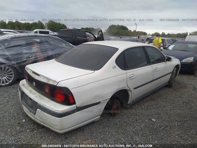 2G1WF52E459228328 - 2005 CHEVROLET IMPALA WHITE photo 4