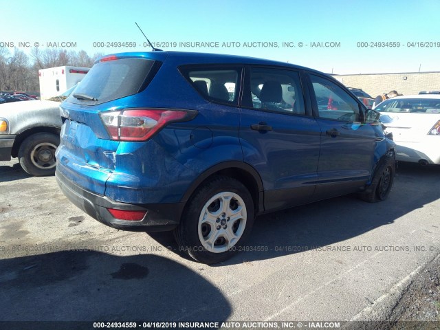 1FMCU0F7XHUB58108 - 2017 FORD ESCAPE S BLUE photo 4