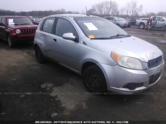 KL1TD66E49B299847 - 2009 CHEVROLET AVEO LS/LT SILVER photo 1