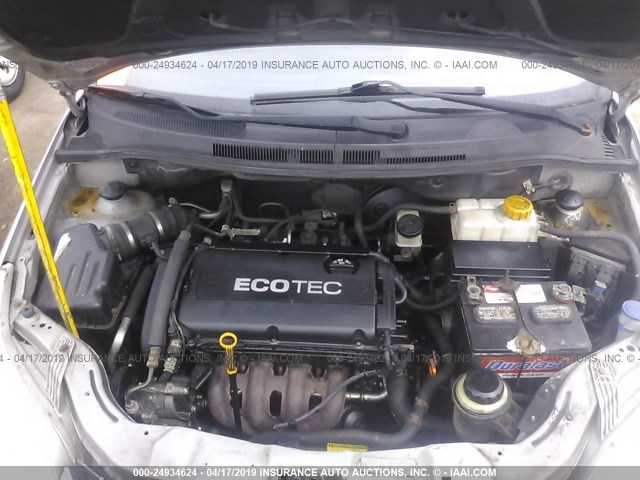 KL1TD66E49B299847 - 2009 CHEVROLET AVEO LS/LT SILVER photo 10