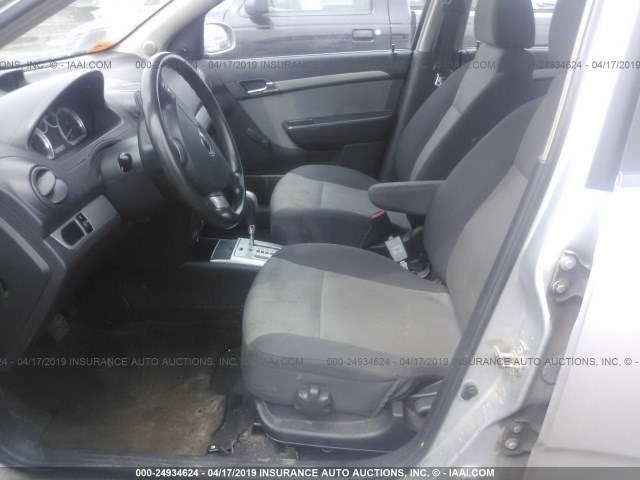 KL1TD66E49B299847 - 2009 CHEVROLET AVEO LS/LT SILVER photo 5