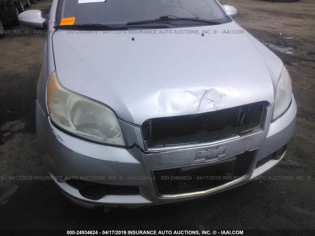 KL1TD66E49B299847 - 2009 CHEVROLET AVEO LS/LT SILVER photo 6