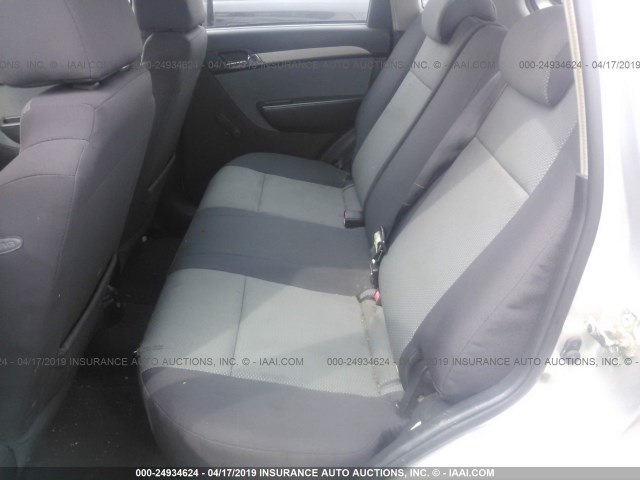 KL1TD66E49B299847 - 2009 CHEVROLET AVEO LS/LT SILVER photo 8