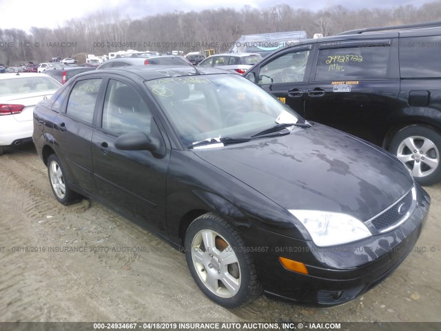 1FAFP34N36W114728 - 2006 FORD FOCUS ZX4 BLACK photo 1